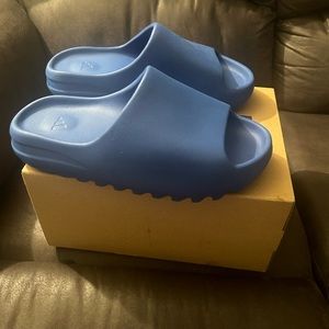 Adidas Blue Yeezy Slides . Size 10- worn once